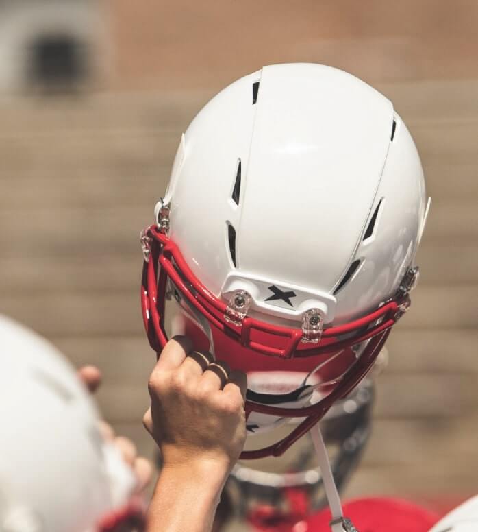 Xenith Football Red White Helmet