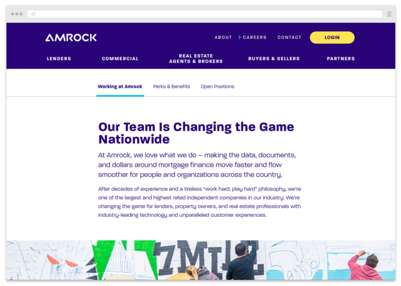 Amrock Employer Branding Website